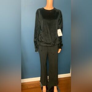 Jockey Black Velour Jumpsuit